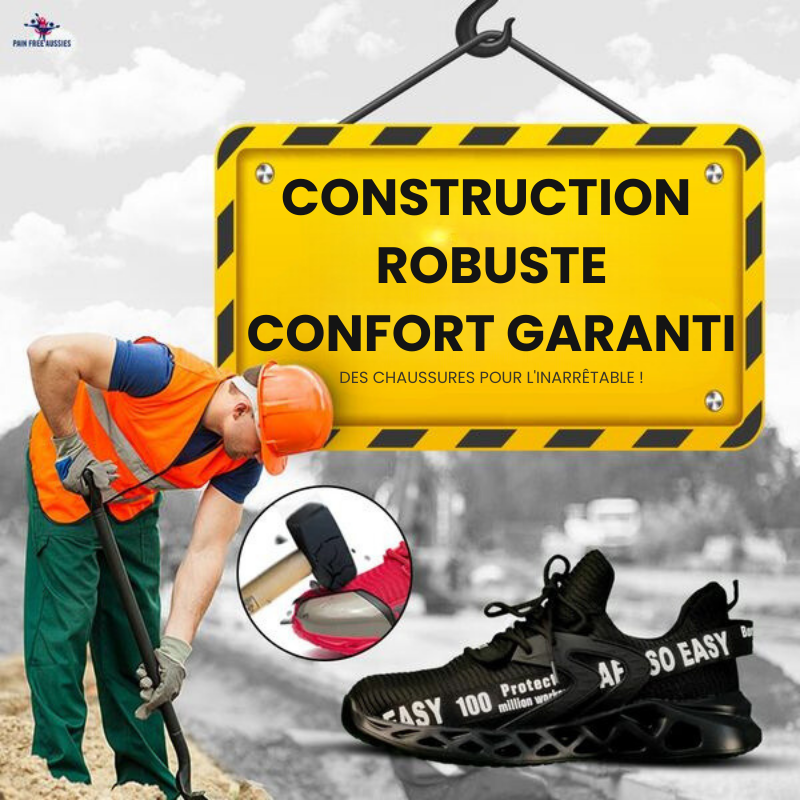 ULTRA-LIGHTWEIGHT AND BREATHABLE ANTI-SLIP SHOES WITH STEEL TOE CAP